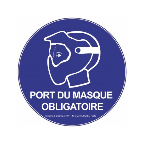 Panneau Afnor ''Port du masque''