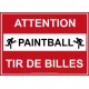 Panneau Afnor ''Attention Paintball''