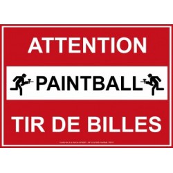 Panneau Afnor ''Attention Paintball''