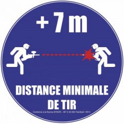 Panneau Afnor ''Distance de tir - 7mètres''