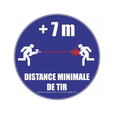 Panneau Afnor ''Distance de tir - 7mètres''