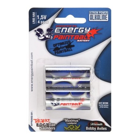 Energy Paintball - 4 piles LR03 (AAA)